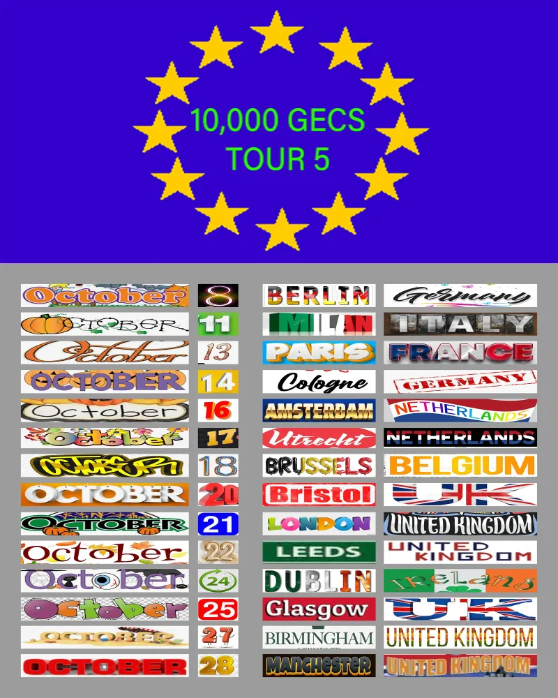 100 Gecs 2023 Tour posters